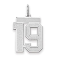 14kw Medium Satin Number 19 Charm view 1