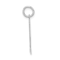 14K White Gold Medium Satin Number 22 Charm view 2
