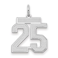 14kw Medium Satin Number 25 Charm view 1