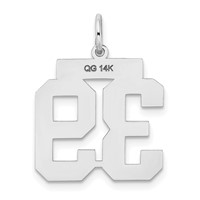 14kw Medium Satin Number 39 Charm view 3
