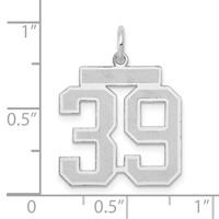 14kw Medium Satin Number 39 Charm view 4