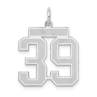 14kw Medium Satin Number 39 Charm view 1