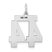 14kw Medium Satin Number 44 Charm view 3