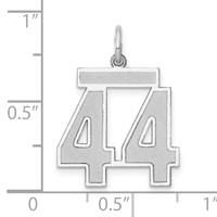 14kw Medium Satin Number 44 Charm view 4