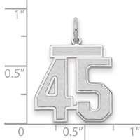 14kw Medium Satin Number 45 Charm view 2