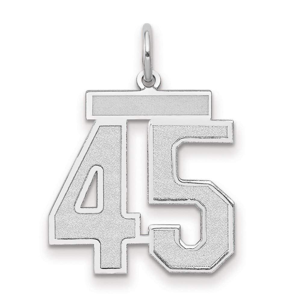 14kw Medium Satin Number 45 Charm