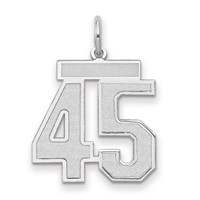 14kw Medium Satin Number 45 Charm view 1