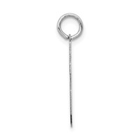 14K White Gold Medium Satin Number 46 Charm view 2