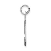 14K White Gold Medium Satin Number 50 Charm view 2