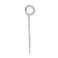14K White Gold Medium Satin Number 51 Charm view 2