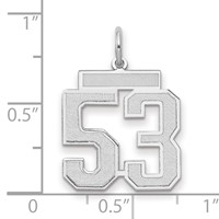 14kw Medium Satin Number 53 Charm view 2