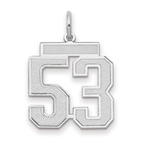 14kw Medium Satin Number 53 Charm view 1