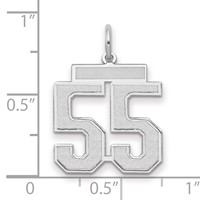 14kw Medium Satin Number 55 Charm view 2