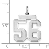 14kw Medium Satin Number 56 Charm view 3