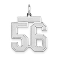 14kw Medium Satin Number 56 Charm view 1