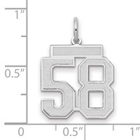 14kw Medium Satin Number 58 Charm view 2