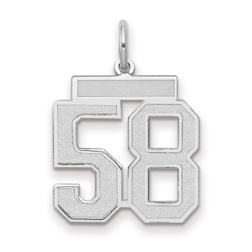 14kw Medium Satin Number 58 Charm