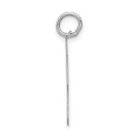 14K White Gold Medium Satin Number 63 Charm view 2