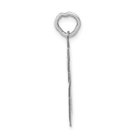 14K White Gold Medium Satin Number 66 Charm view 2