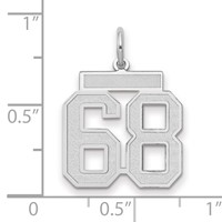 14kw Medium Satin Number 68 Charm view 2