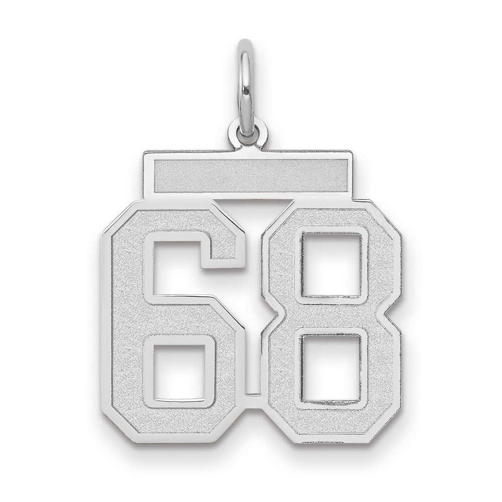 14kw Medium Satin Number 68 Charm