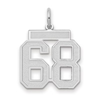 14kw Medium Satin Number 68 Charm view 1