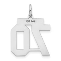 14kw Medium Satin Number 70 Charm view 3