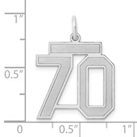 14kw Medium Satin Number 70 Charm view 4