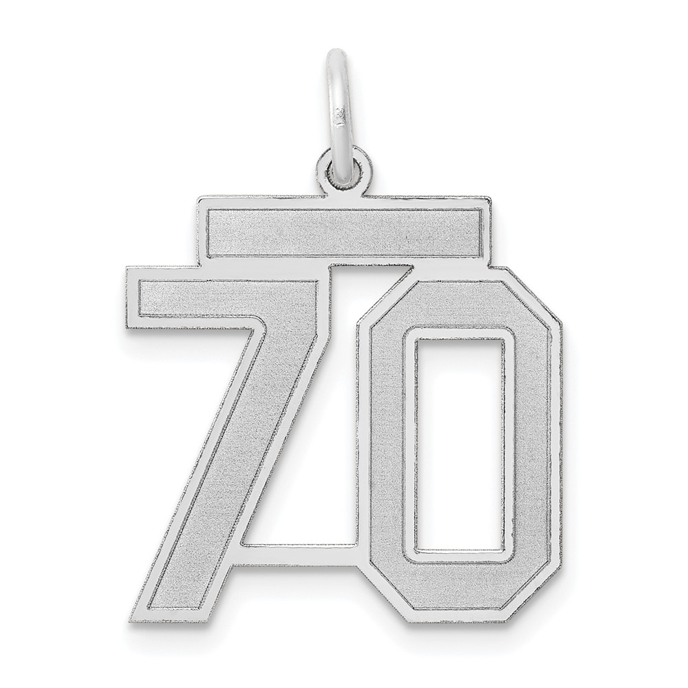 14kw Medium Satin Number 70 Charm