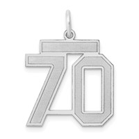14kw Medium Satin Number 70 Charm view 1