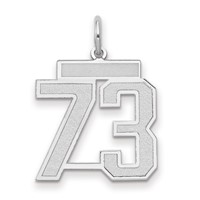 14kw Medium Satin Number 73 Charm view 1