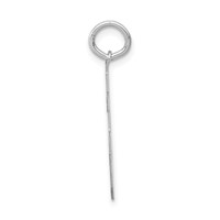 14K White Gold Medium Satin Number 75 Charm view 2