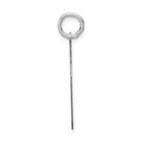 14K White Gold Medium Satin Number 80 Charm view 2