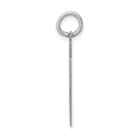 14K White Gold Medium Satin Number 81 Charm view 2