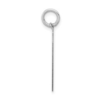 14K White Gold Medium Satin Number 91 Charm view 2
