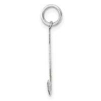 14K White Gold Medium Satin Number 94 Charm view 2