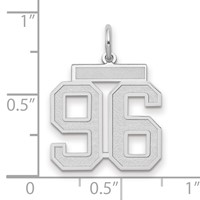 14kw Medium Satin Number 96 Charm view 2