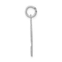 14K White Gold Medium Satin Number 97 Charm view 2