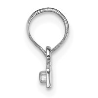 14K White Gold Small Brushed Diamond-cut Number Top Charm view 2