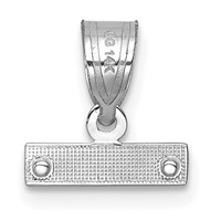 14K White Gold Small Brushed Diamond-cut Number Top Charm view 4