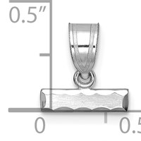 14K White Gold Small Brushed Diamond-cut Number Top Charm view 3