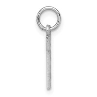 14kw Small Brushed Diamond-cut Number 1 Charm view 2