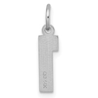 14kw Small Brushed Diamond-cut Number 1 Charm view 4