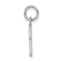 14K White Gold Small Brushed Diamond-cut Number 8 Charm view 2