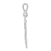 14kw Small Brushed Diamond-cut Number 24 Charm view 2