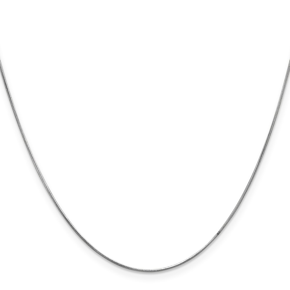 14K White Gold 20 inch .6mm Round Snake with Lobster Clasp Chain (WSNA050-20)