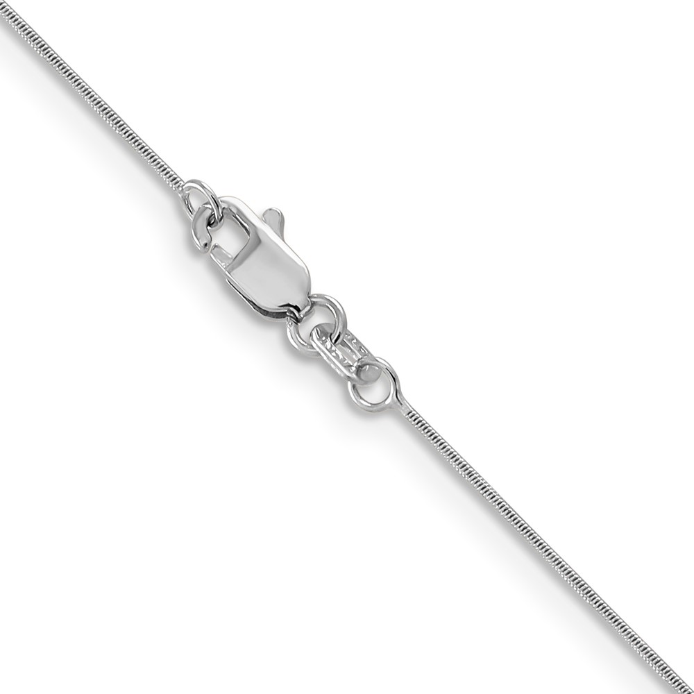 14K White Gold 20 inch .6mm Round Snake with Lobster Clasp Chain (WSNA050-20)