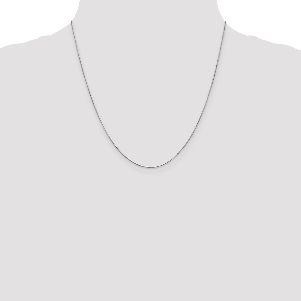 14K White Gold 20 inch .6mm Round Snake with Lobster Clasp Chain (WSNA050-20)