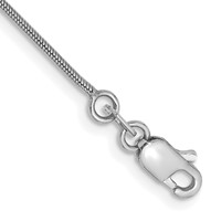 14K White Gold .9mm Round Snake Chain with Lobster Clasp - 7in view 1