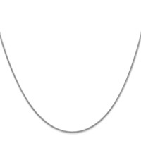 14K White Gold 1.4mm Round Snake Lobster Clasp Chain, 16" view 2